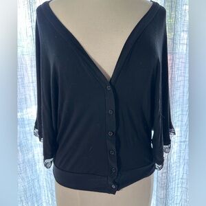 Pretty Good Black Low Cut Blouse L